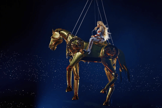Beyoncé Trades Car for a Gold Horse on Cowboy Carter Tour