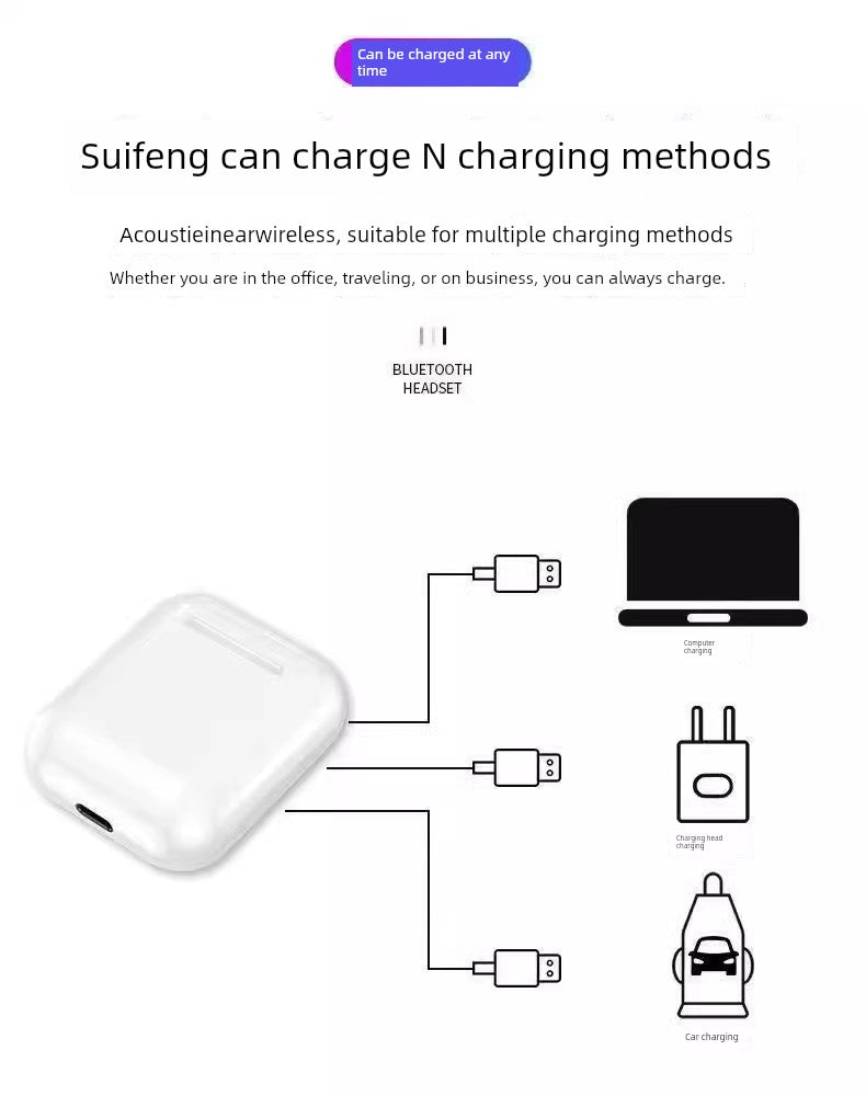 Apple-Friendly Bluetooth Headset – 24H Battery, Crystal Calls
