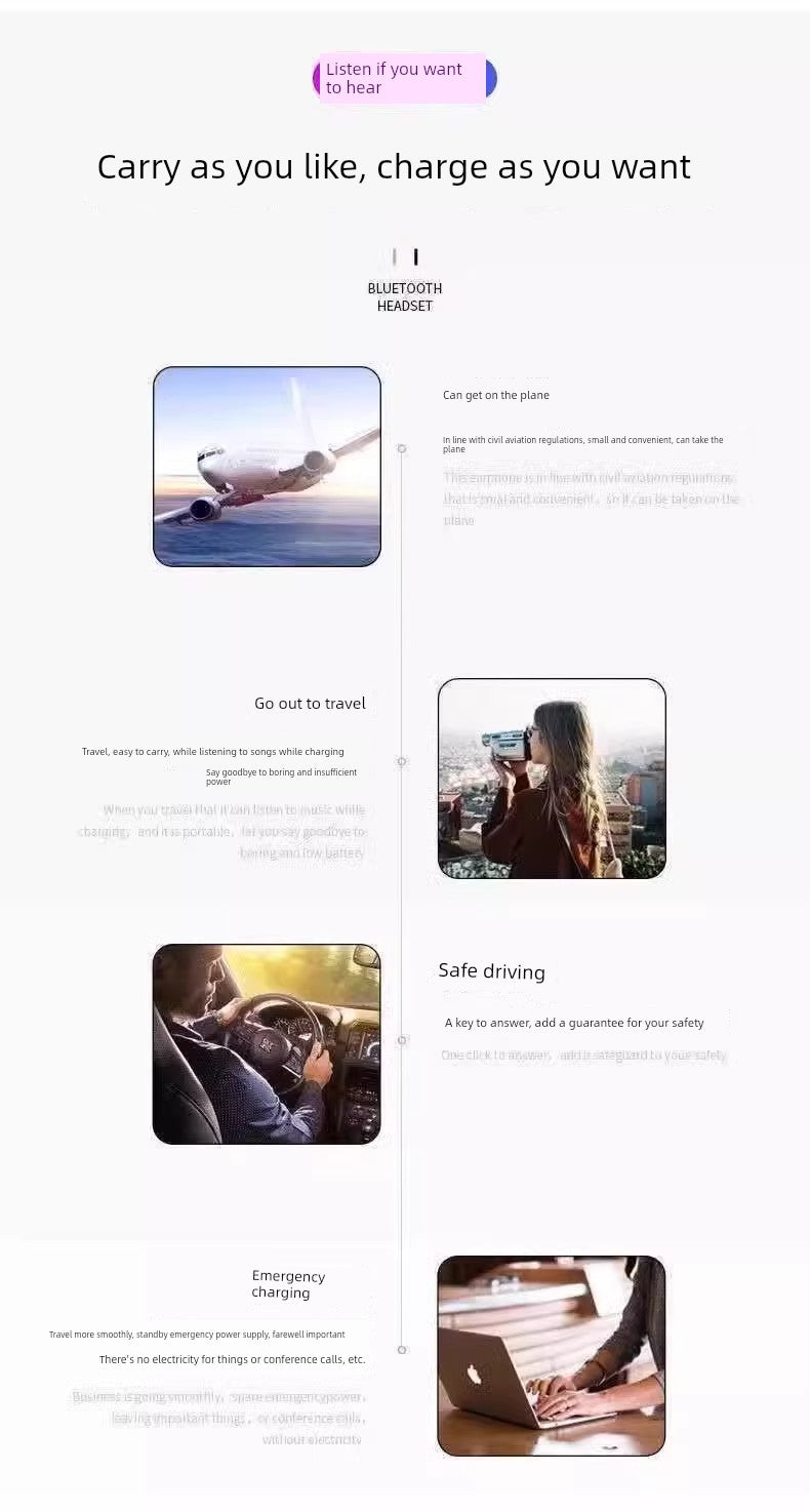 Apple-Friendly Bluetooth Headset – 24H Battery, Crystal Calls